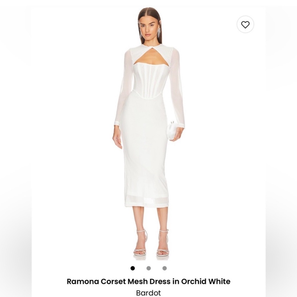 Bardot Orchid White Corset Mesh Dress